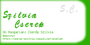 szilvia cserep business card