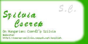 szilvia cserep business card